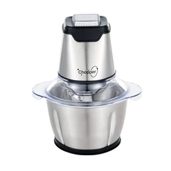 2L Stainless Steel Food Chopper 3 Speeds  Automatic Meat Slicers Electric Meat Grinder Machine For kitchen