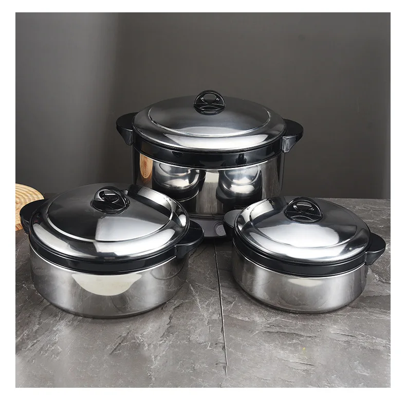 thermal hot pot stainless steel insulated casseroles hot pot with double walls thermal pots