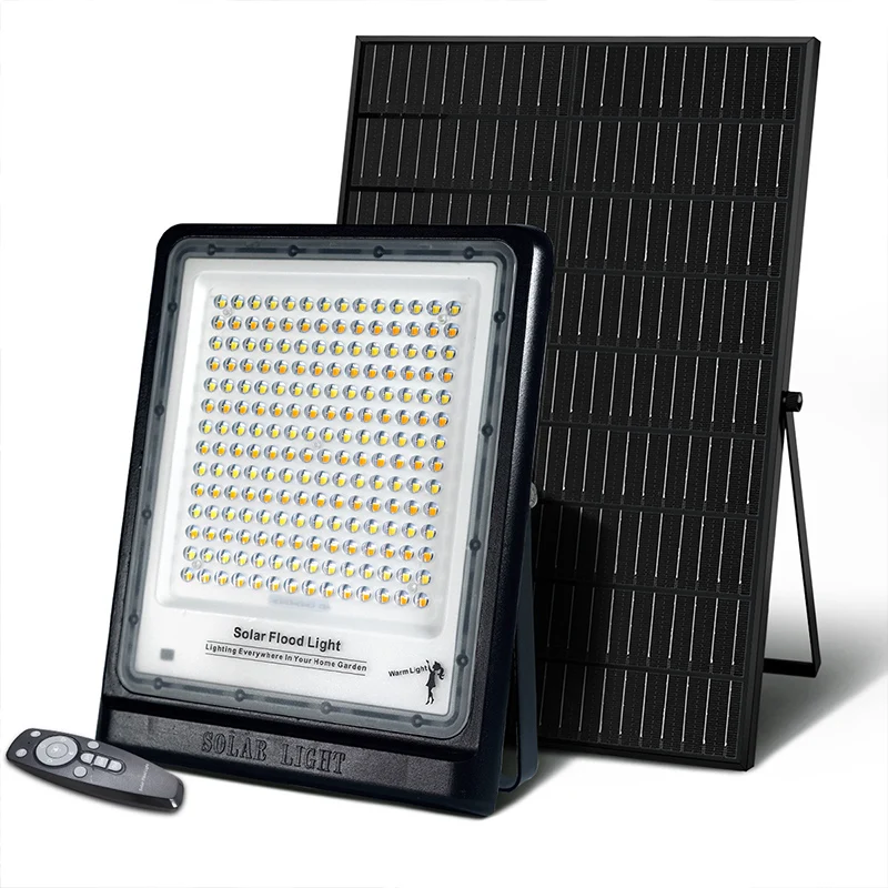 Factory Price Wholesale Solar Outdoor Patio Lamp 60W 100W 200W Remote Control Solar Power Flood Light