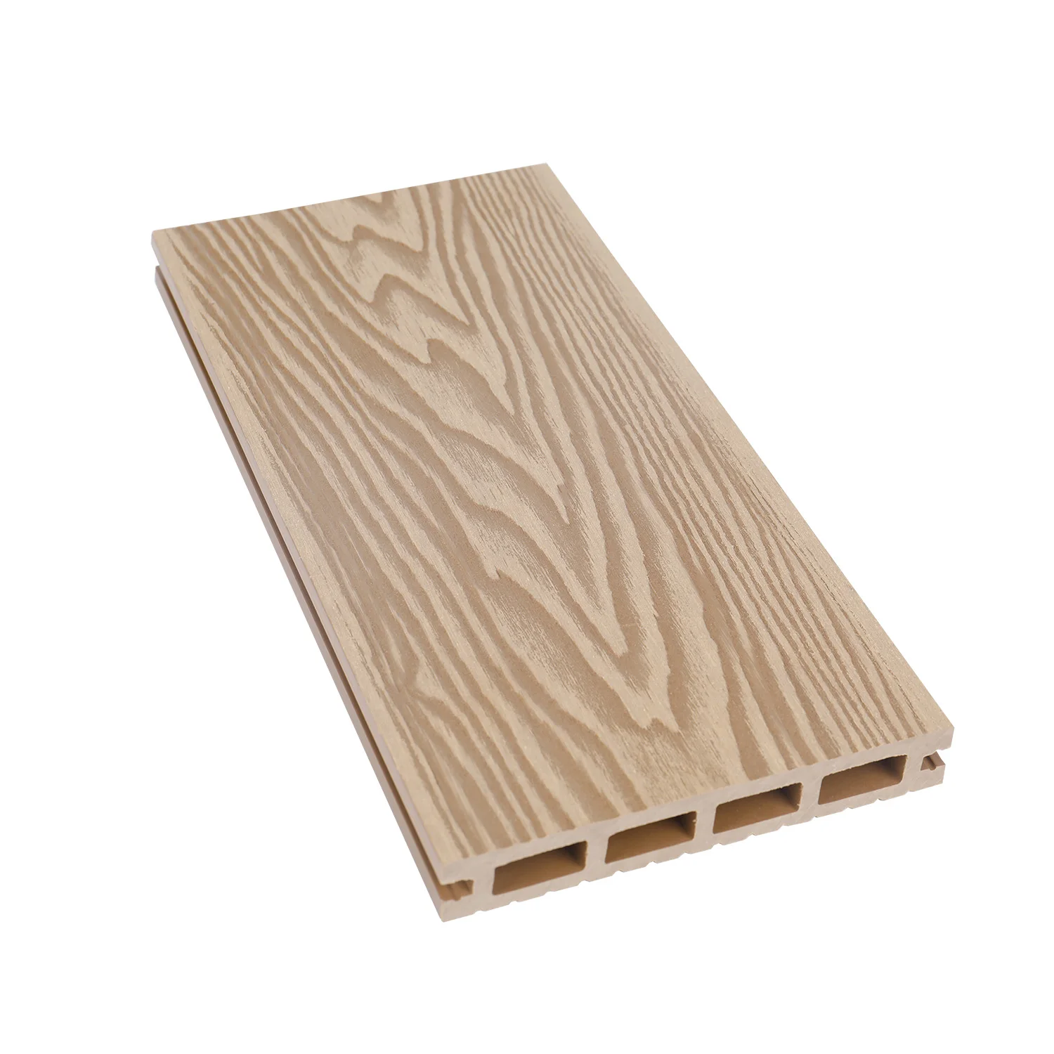 Hollow Wood Plastic Composite Decking 3D Wood Grain Embossed WPC Decking Planks Outdoor Wood Garden Swimming Pool Floor
