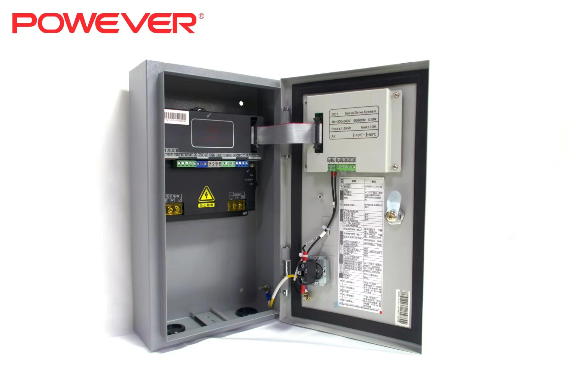 Easy Setting Automatic High Speed Door Opener System with A2 1500W Servo Motor and Worm Reducer, Energy-Saving CE Certificated