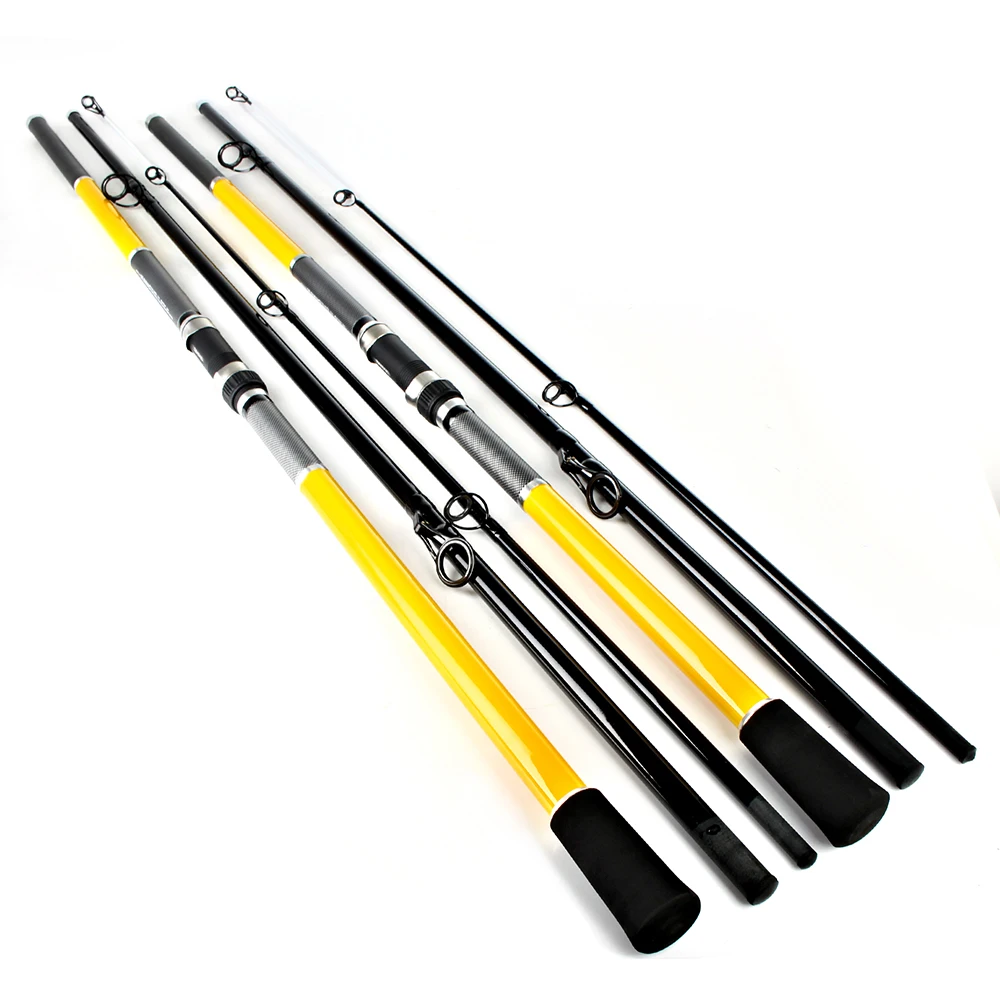Fishking 3.6M/3.9M Section Fishing Rod Carbon Glass Fiber Fishing Pole Bass Catfish Spinning Rod Ultra Light
