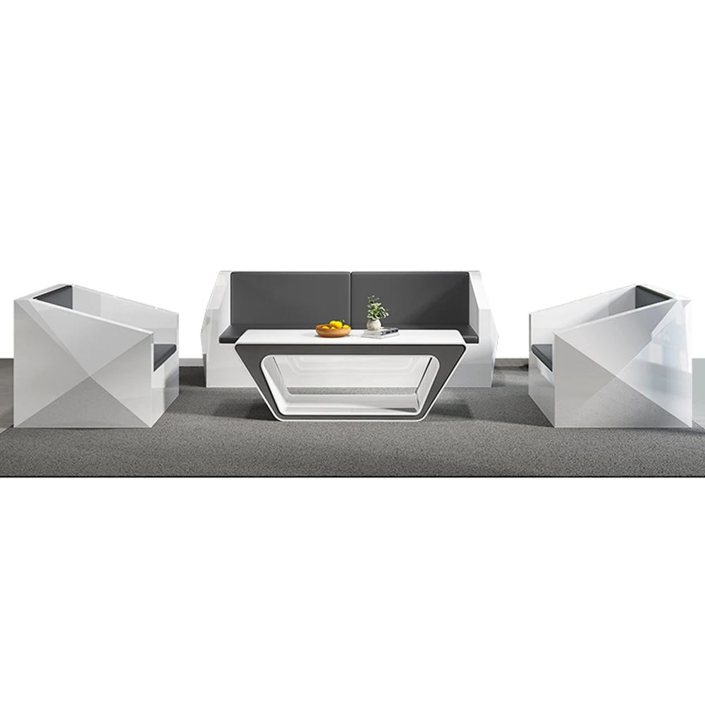 Modern Villa Sofa Latest Design Luxury Couch Home Living Room office reception sofas 2 3 Seater indoor leather Sofa