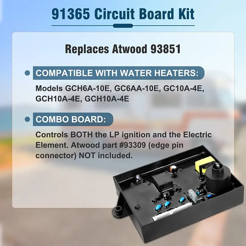High quality 91365 RV Water Heater Control Circuit Board