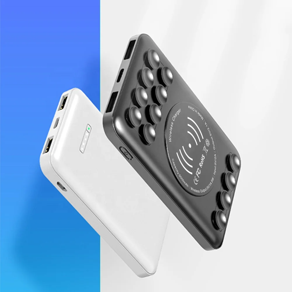 5000Mah присоска банк силы беспроводной для универсального телефона с функцией зарядки