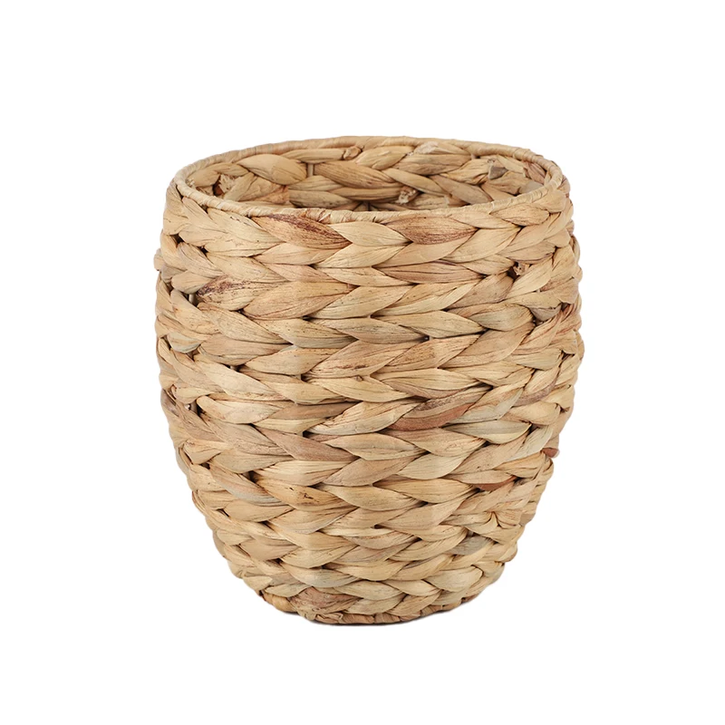 Natural Handwoven  elliptic Water Hyacinth Storage Basket