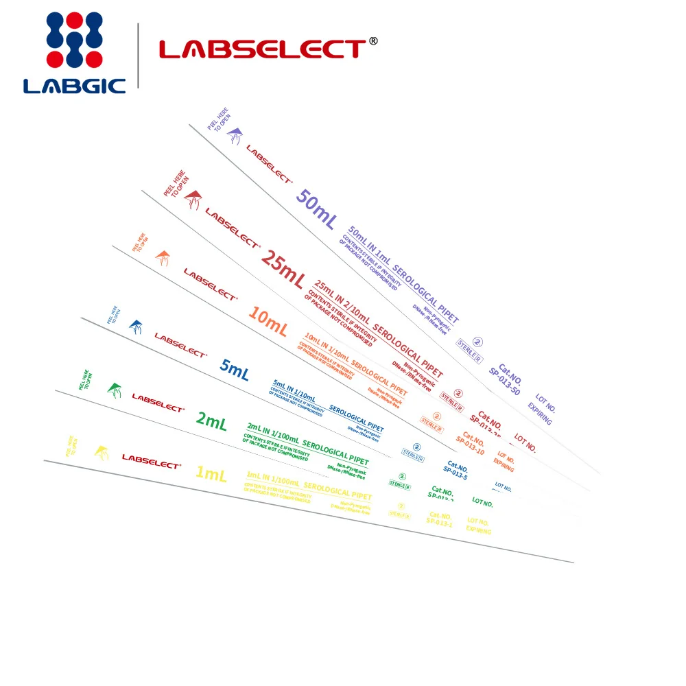 Labgic hot sale 5ml Serological Pipettes, Sterile, Individual Pack  LABSELECT