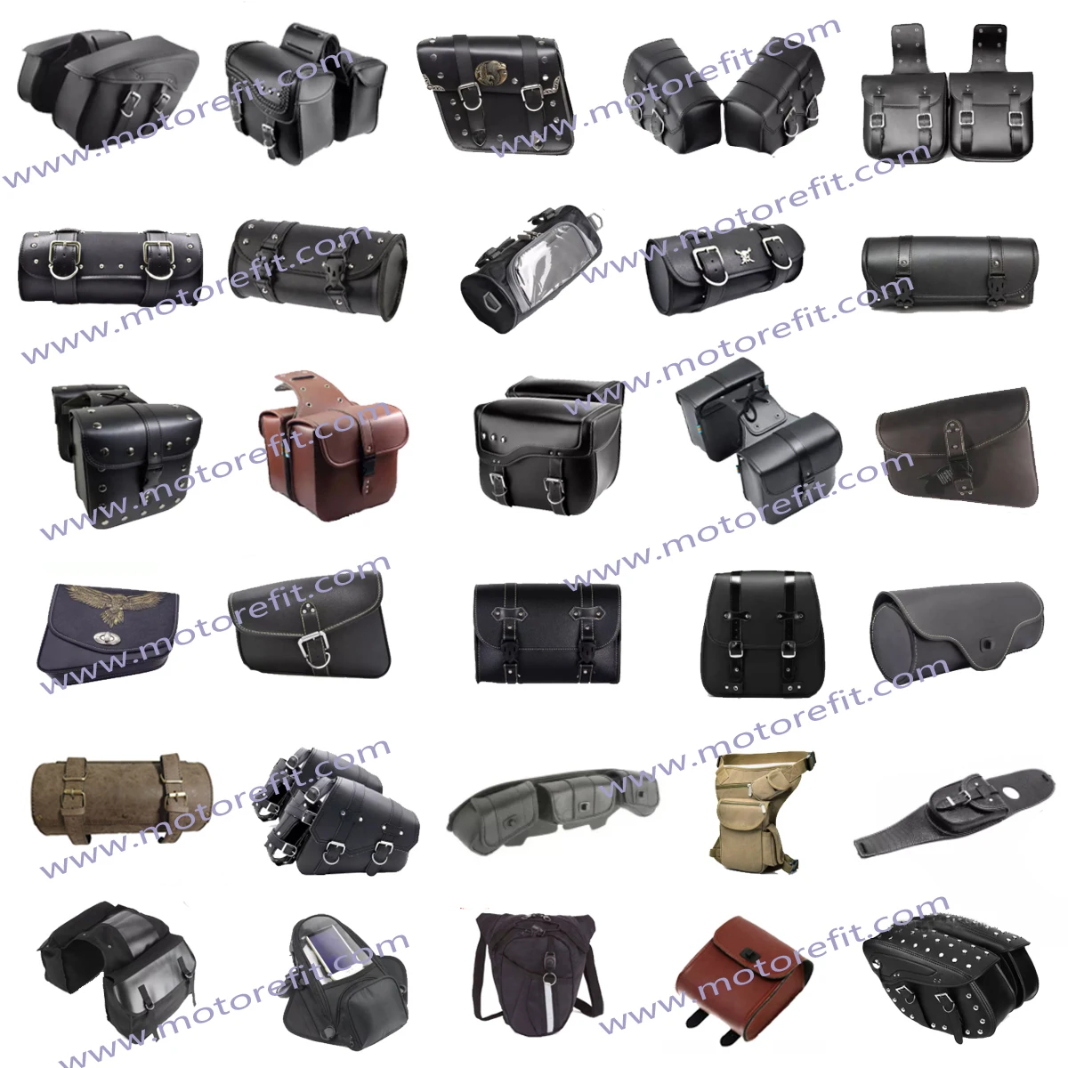 Hot Sale Motorcycle Bag PU Leather Black Saddlebag Side Bags Motorbike Saddle Leather Bag For Harley Sportster 1200XL 883