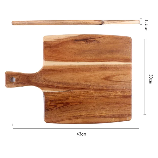 Pizza Dim Sum Fruit Cutting Chopping Western Food Bread Steak Solid Round Souvenir Wooden Trays And Serving Square Boards