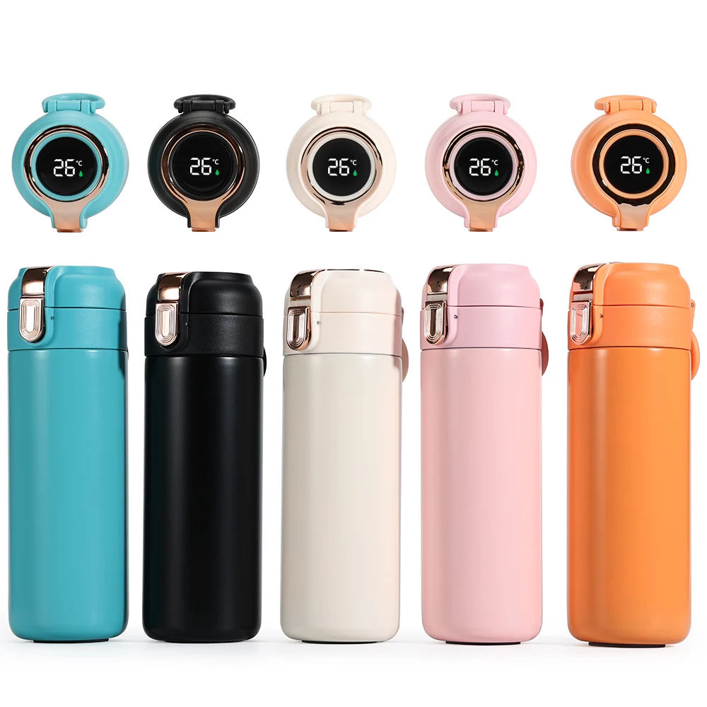400ML Stainless steel smart drinkware insulation LED digital temperature display thermos flask