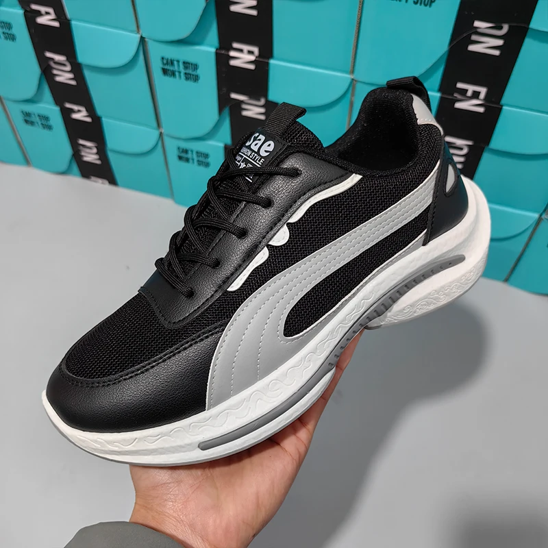 M19506 Men Running Shoes Casual Breathable Walking Shoes Sport Athletic Sneakers Tennis Slip On Comfortable Lightweight Shoes