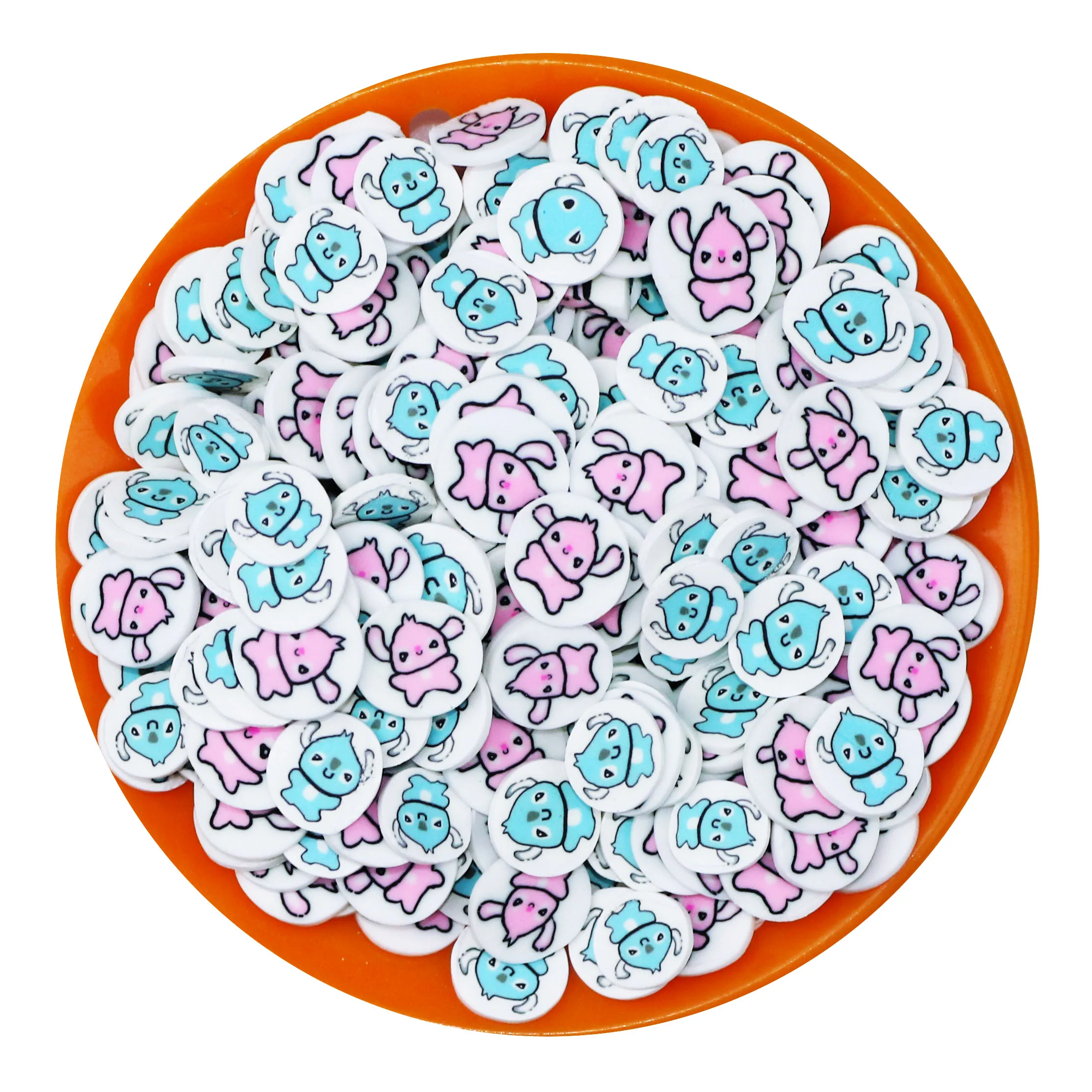 HENGXIN 5MM 10MM Mix Kawaii Pink Blue Cartoon Character Polymer Clay Sprinkles Slices For Slime Nail Phone Case DIY