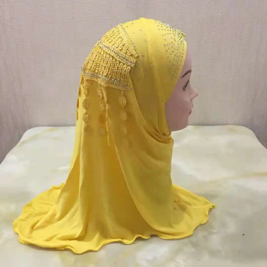 Высокое качество детский хиджаб шарф новый дизайн горячий хиджаб для детей модный шифоновый шарф Мусульманский Хиджаб