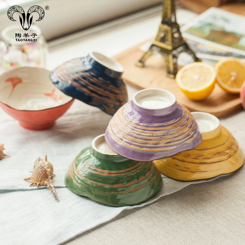 2019 красочная керамическая миска для риса зерна салата десерта