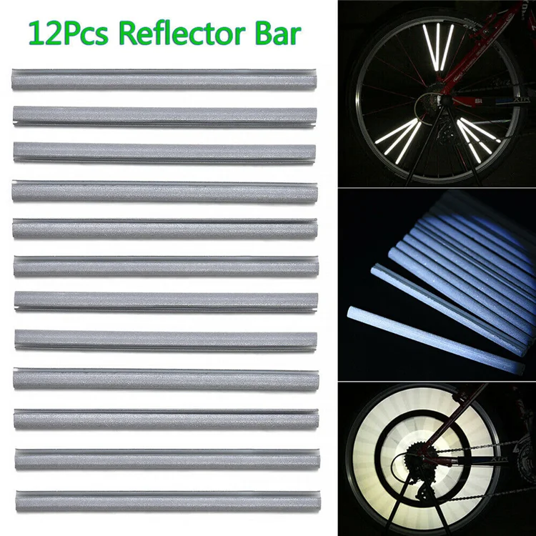 colorful cycling bike bicycle reflective clip tube glass bead reflective reflector spoke cover for bicycle