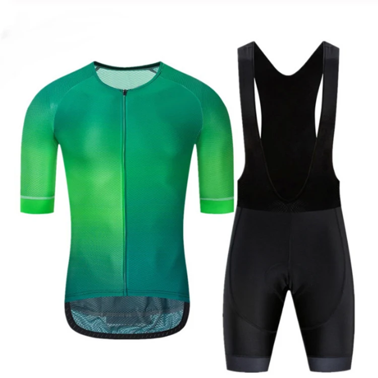 Wholesale Blank cycling jersey Short Sleeves Sets Custom Mens Cycling Apparel Bike Clothing Cycling Jersey No Collar