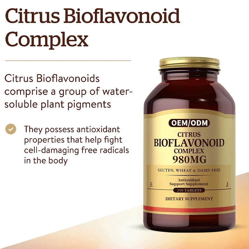 Best Selling Products OEM Private Label  Help Fight Cell Damaging Free Radicals In The Body Bioflavonoid Complex Tablets