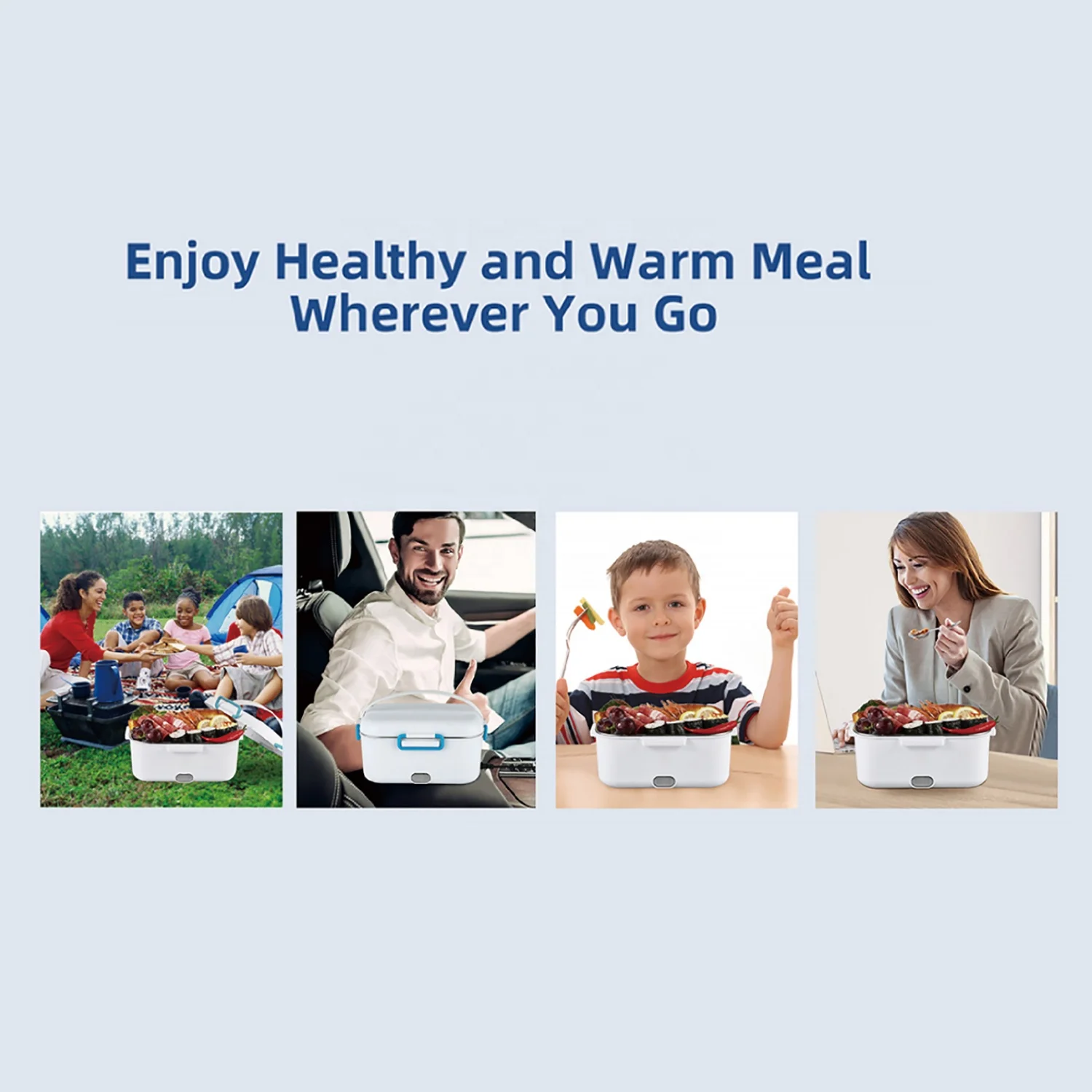 12V /24V/110V/230V portable food heater electric lunch box for home office or car