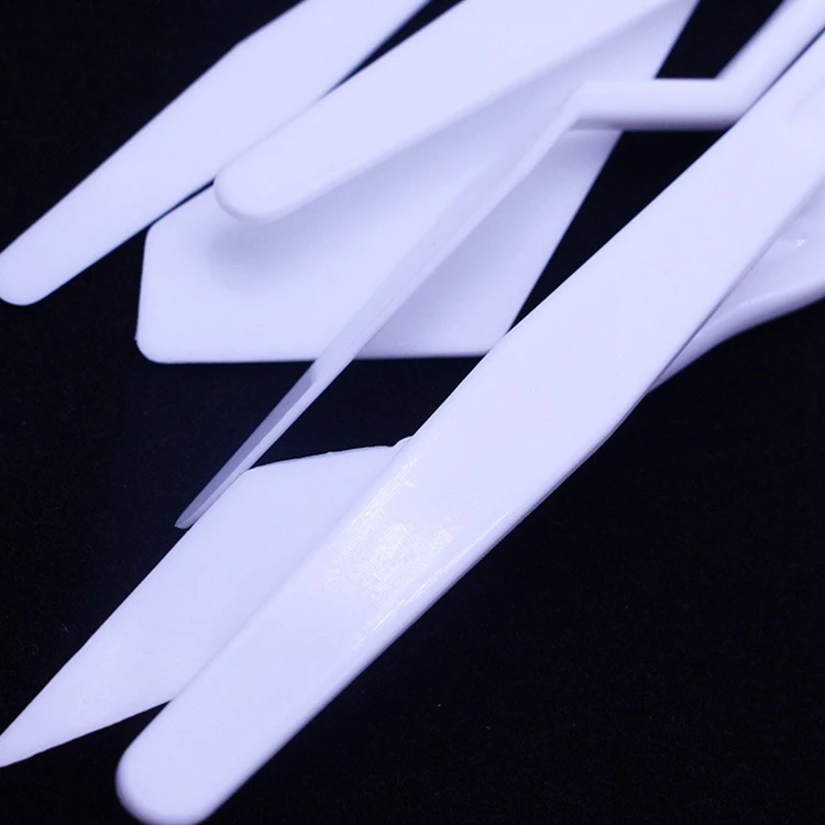 Wholesale Crafts Supplies Ceramic Tools 6pcs different size white plastic palette knife set with painting