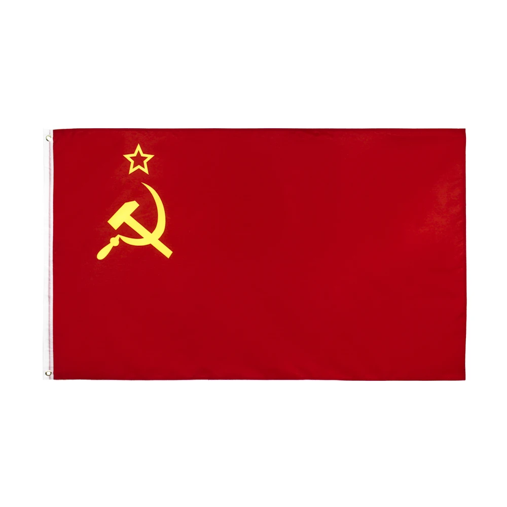 3X5 FT 100% Polyester double line stitch brass grommets Union of Soviet Socialist Republics National Flag USSR flag