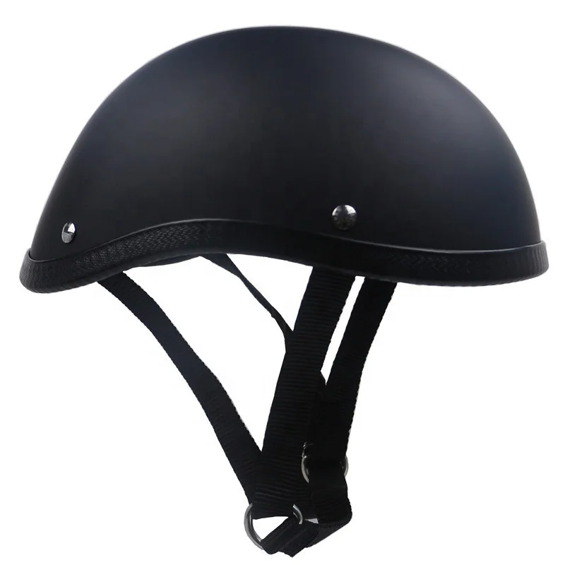 Fast shipping Vintage Moto Helmet Half Face Motorcycle Helmet Light Weight Cap Style Fiberglass Shell DD Ring Buckle Retro