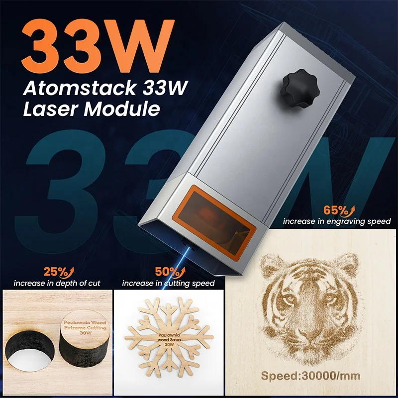 ATOMSTACK M150 210W Laser Module Wood Acrylic Leather Mirror Stainless Steel Quad Core Laser Cutting Machine Engraving Machines