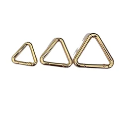 Wholesale  Zinc Alloy Metal triangle Spring Ring various size  Metal Key Hook Ring Lock For Purse Handle Handbag Hardware