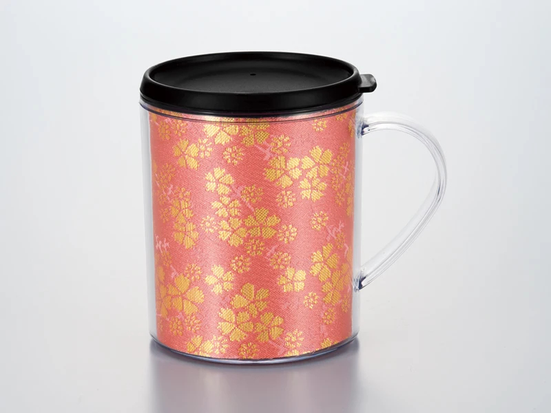 Traditional nishijin textile hand made buy retro mug with lid