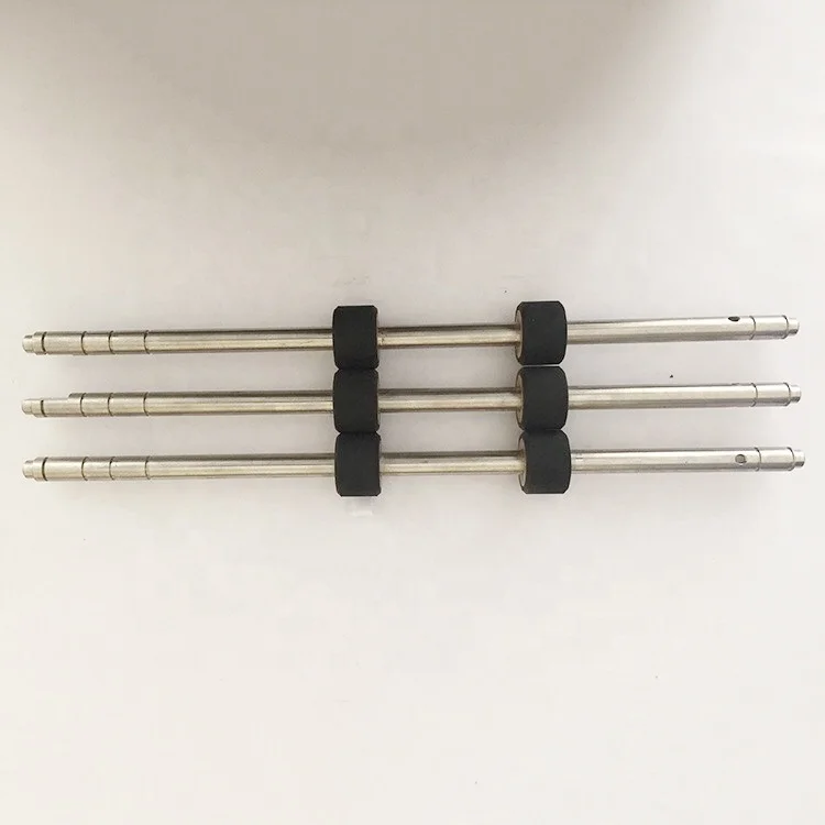 Manufacture Rubber coated 3mm diameter Stainless Shaft High Precision Printer Industrial Driver Platen Roller