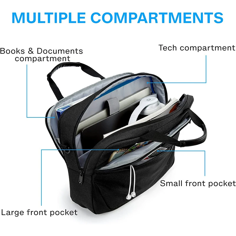 Wholesale custom 15.6 Inch Laptop Bag Large capacity Briefcase laptop case Durable Computer Business Shoulder Bag for Men