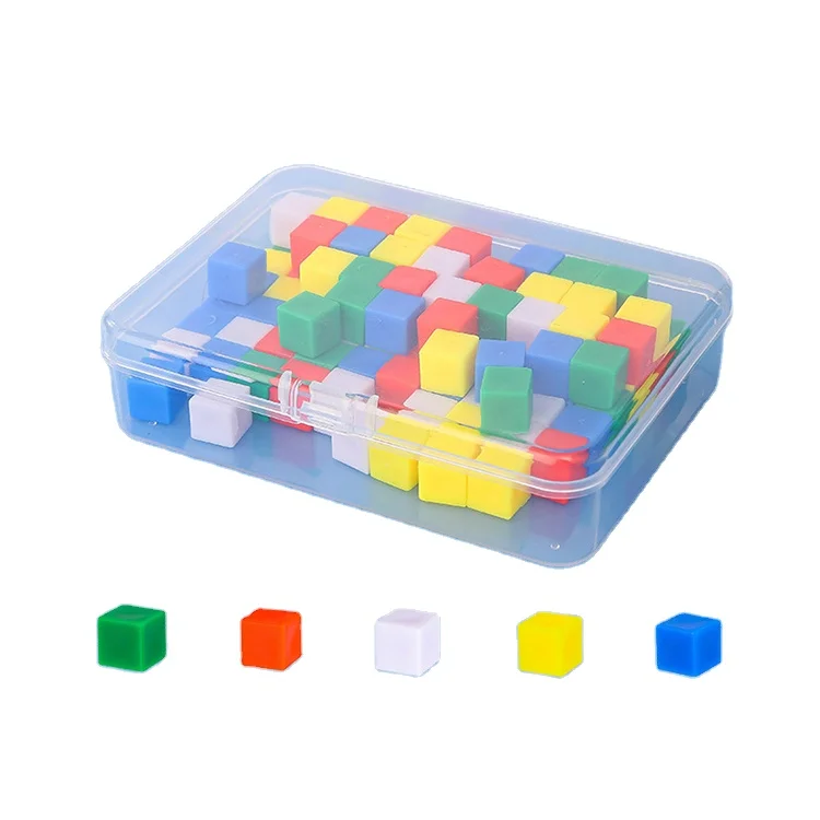 1cm 1g Maths Cube Colorful Wooden for Games Manufactured with Custom Logo