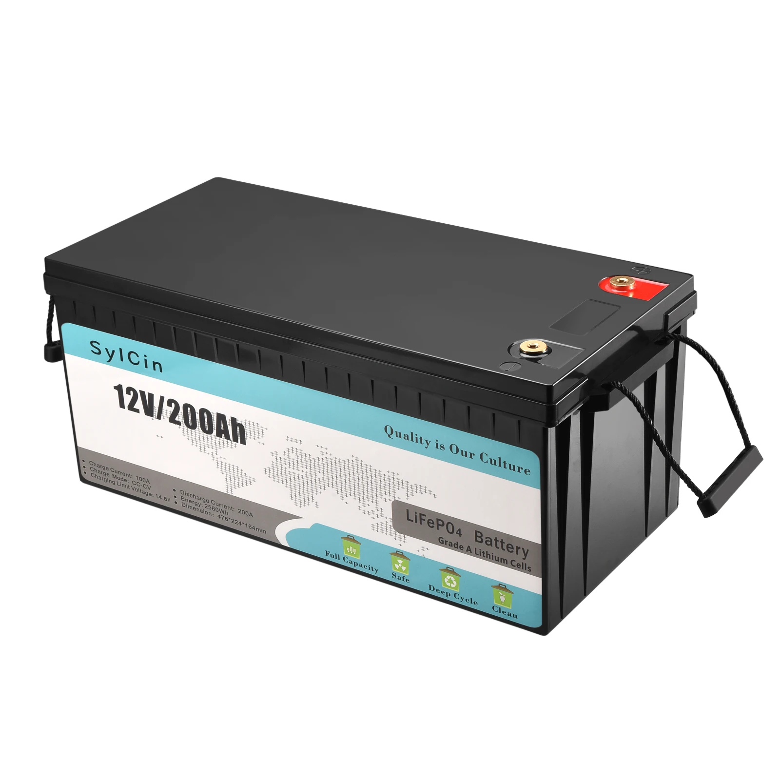 Оптовая продажа Lifepo4 12v 50Ah 100 Ah 200Ah литий-ионная аккумуляторная