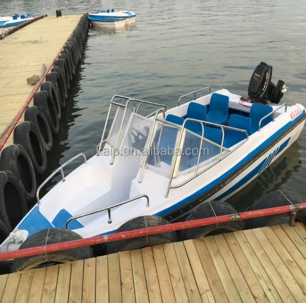 Sea fishing boat world popular design fiberglass speedboat hotel amusement park outdoor leisure equipment floating dock