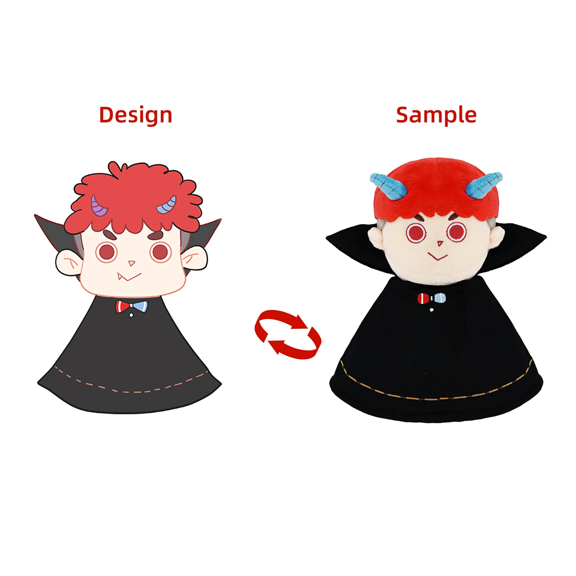 Hot Selling custom stuffed doll manufacturer Dark Sucking Blood Gemini Boy Plush Figure for ECE Role Play