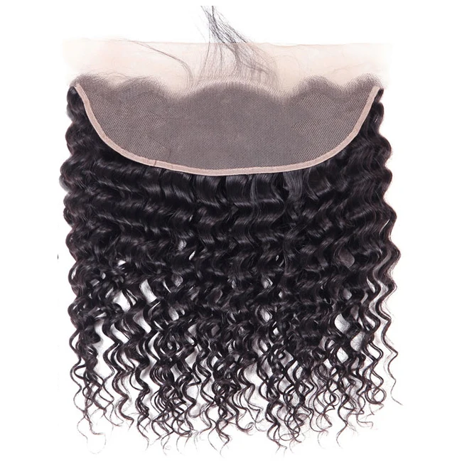 
Deep Wave Hair Extension Weave 9A Grade Peruvian Virgin Deep Wave With Frontal Human Hair Bundles Vendors With Lace Closure 