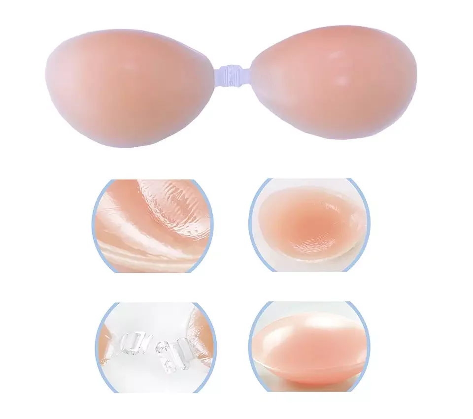 Reusable Strapless Self  Adhesive Silicone underwear Invisible Push-up Bra Large Bust sex clothes for women