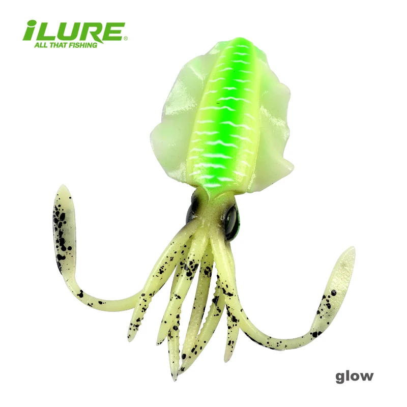 ILURE Wholesale Squid Fake Lure High Quality Fishing Bait Lure Soft Plastic Squid Lure