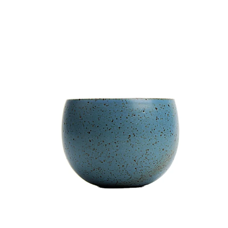 
Japanese style handmade Coarse pottery retro personal ceramic tea cup 120ml 