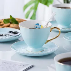 80ml Ceramic Coffee Cup Luxury Simple Porcelain Afternoon Tea Cup Dinner Wedding Modern Drinkware