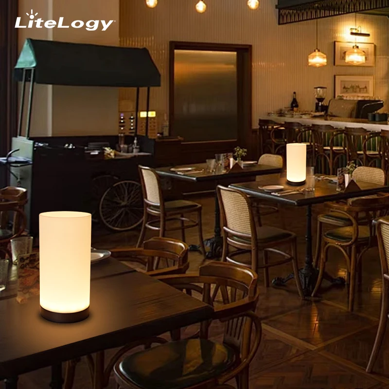 Dimmable wireless bar table lamp waterproof portable outdoor battery operated led cordless rechargeable atmosphere table lamp