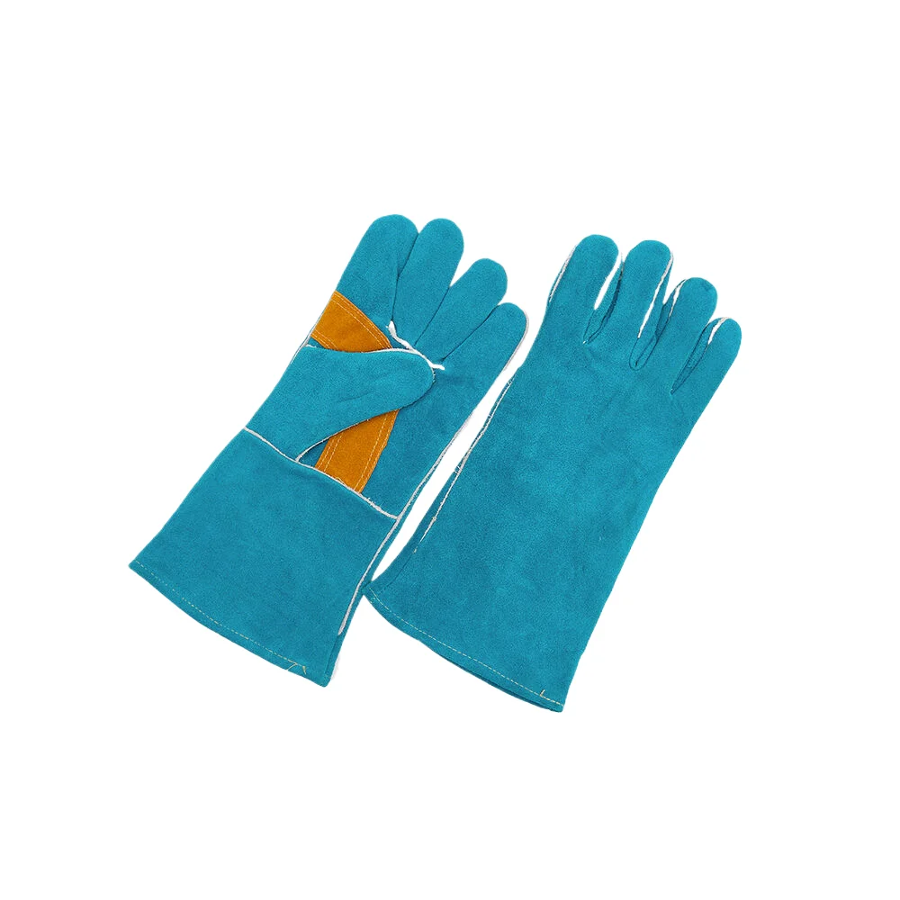 Cowhide split Leather  driver Gloves custom industrial construction safety working  Protection Heavy Duty  Gloves boa lining