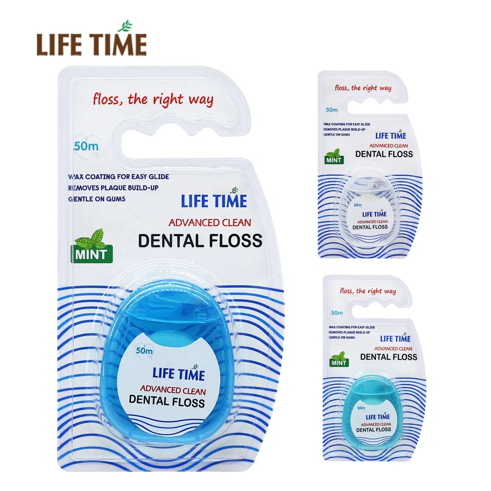 25m 30m 50m 100m mint waxed free sample natural dental floss best quality