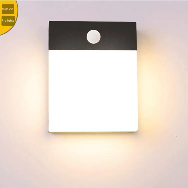 Outdoor Wall Lamp LED Waterproof Modern Minimalist Human Body Induction Wall Lamp Garden Balcony Aisle Acrylic