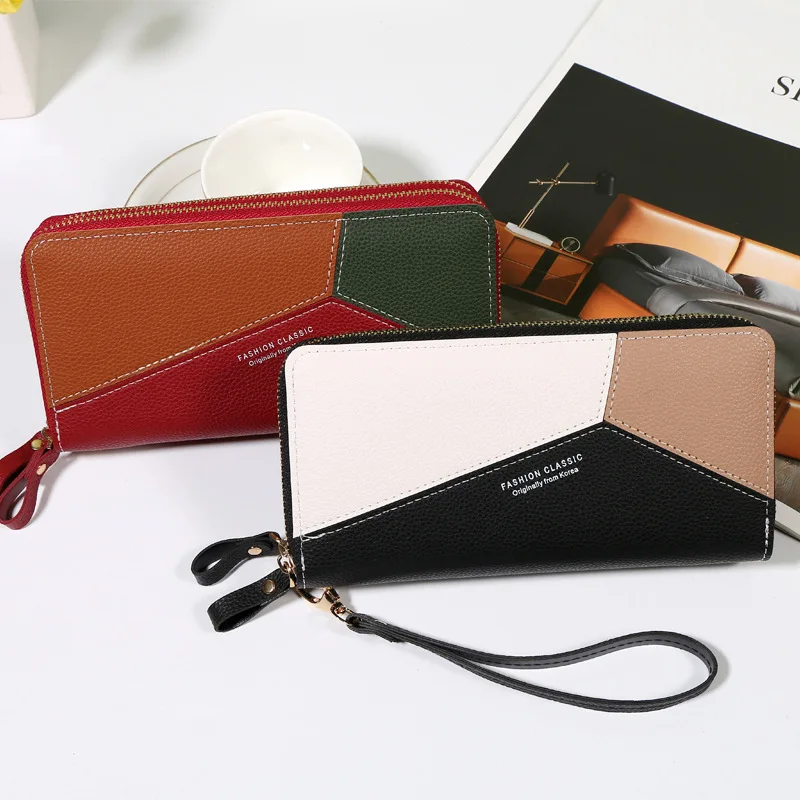 Cheap wholesale hot selling Pu leather coins changes ladies bank card holder cellphone wallets Purses For women