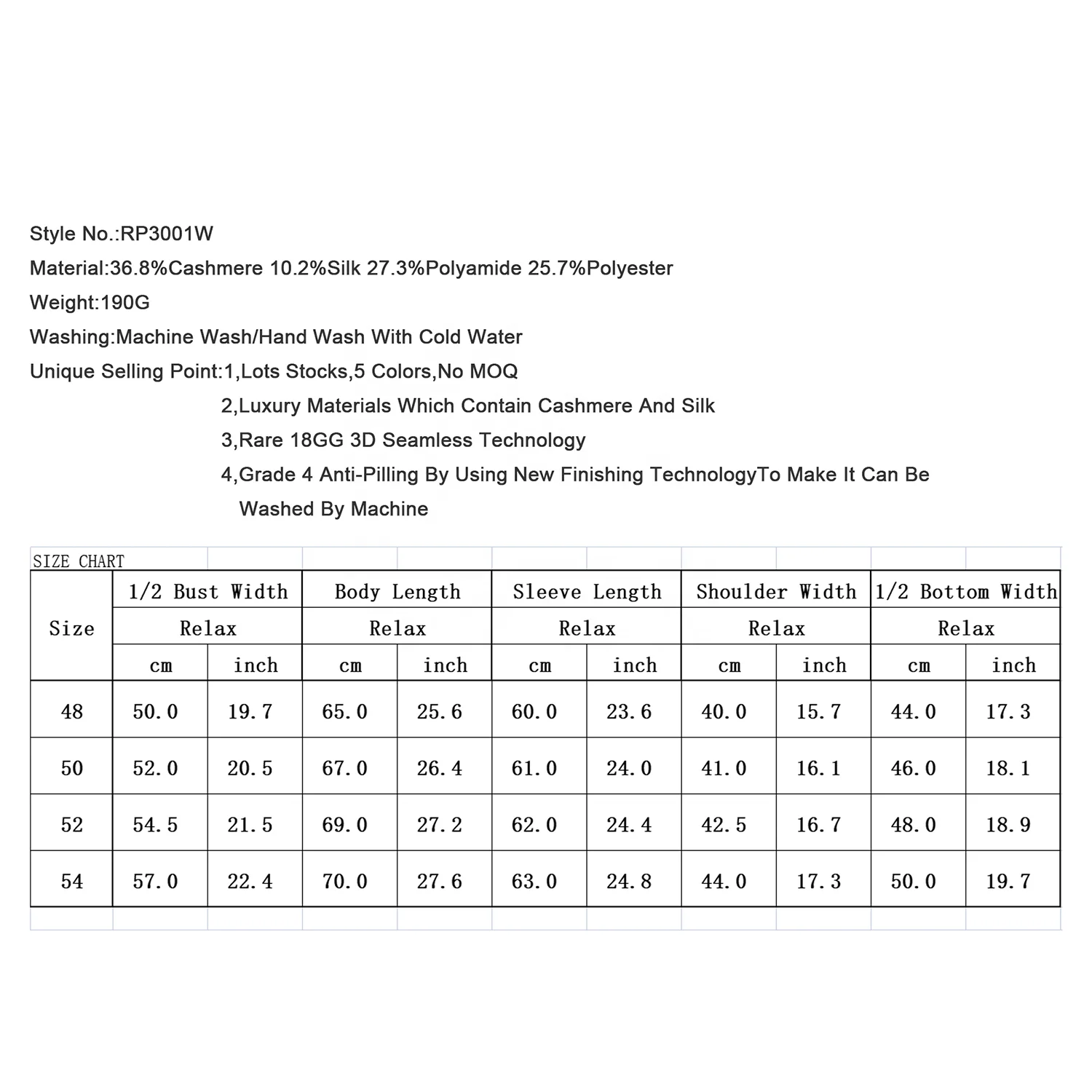 RTS Large Stocks No MOQ 18GG 3D Seamless Silk Cashmere Sweater Men Crew Neck Long Sleeve Pullover Sweater for Men