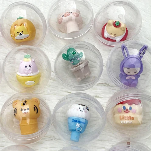 Toy Gumball Machines Plastic Containers Surprise For Kids Party Colored Round Capsules