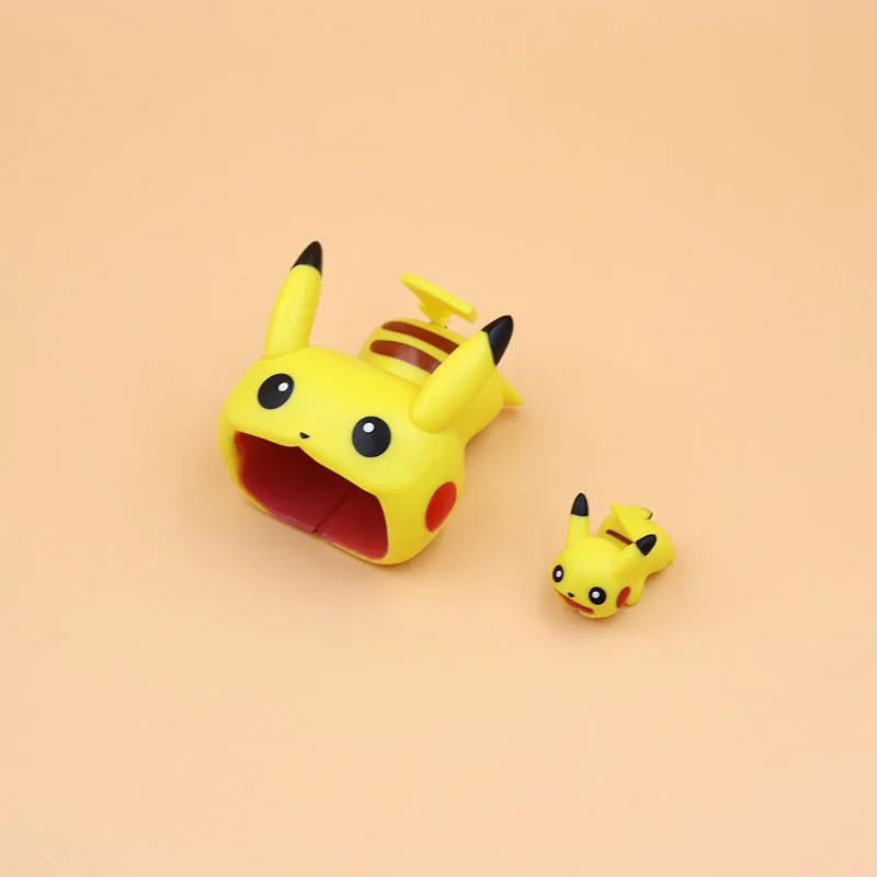 2023 new big mouth bites pikachu 5w charger protector cover for huawei 40w mobile phone cable