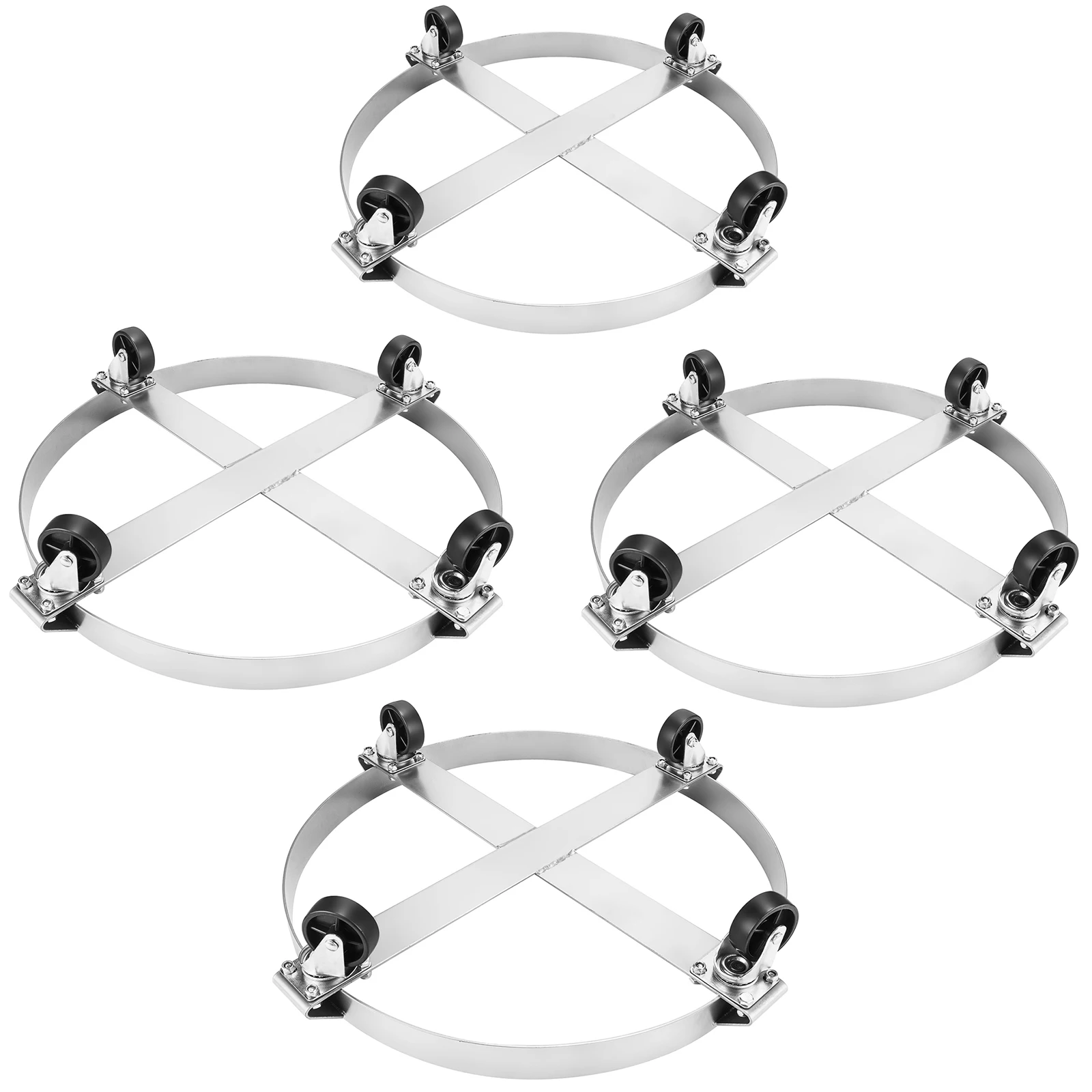 Gallon Drum Dolly Heavy Duty Steel Oil Drum Dolly  55 Gallon 500kgs Swivel Casters Wheel Metal Frame Gas Bottle Cart