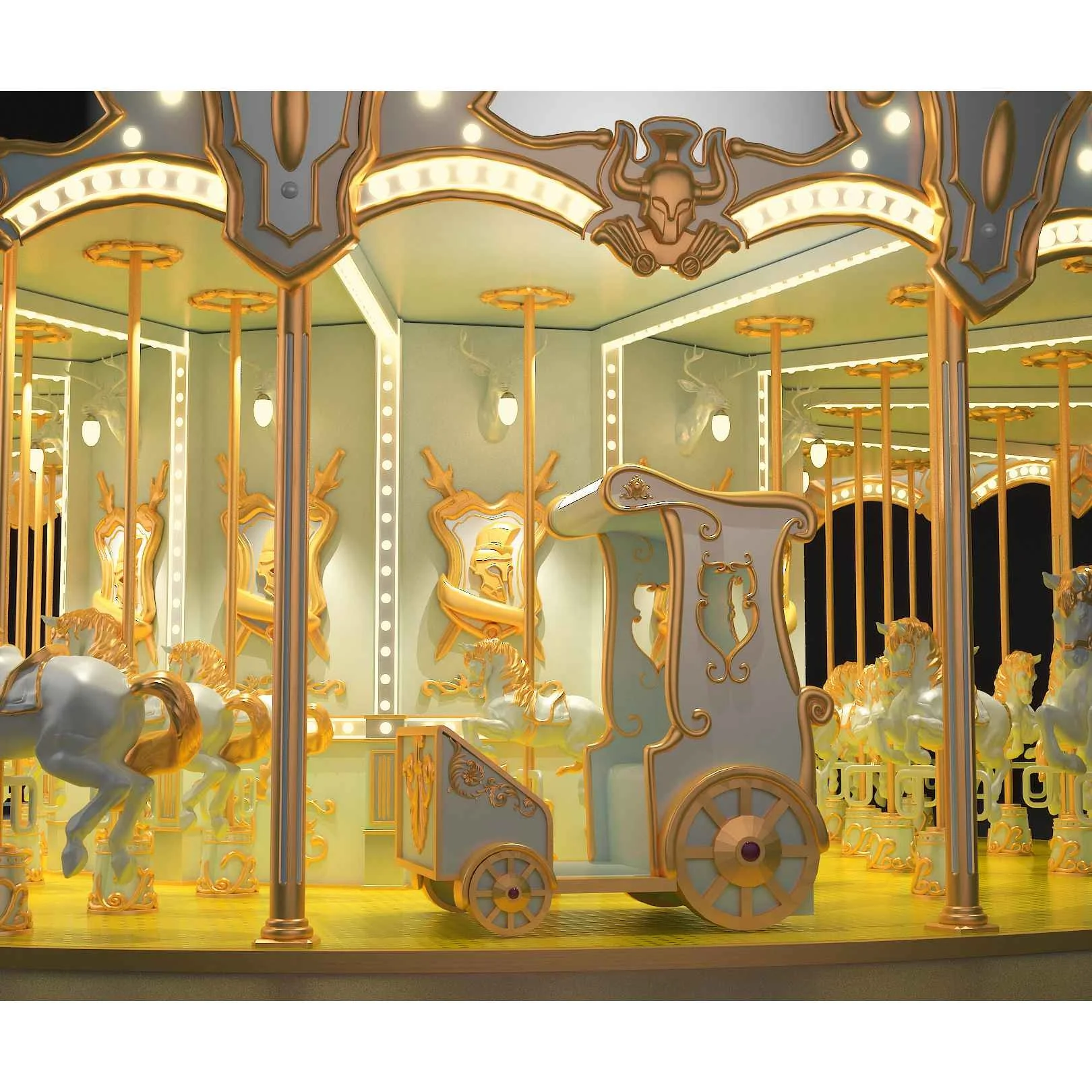 Luxury Park Carousel Cai Grand Car Ride