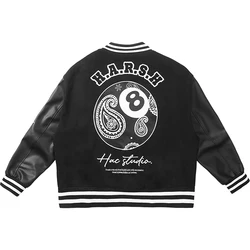 Streetwear men wholesale outdoor custom chenille embroidery leather sleeve baseball letterman varsity jacket for men